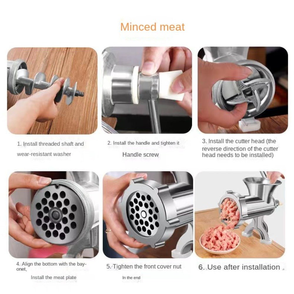 Hachoir à viande manuel – Ustensile de cuisine robuste sans électricité - Duocuisine