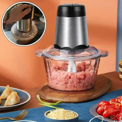 Hachoir électrique en action – hachage de viande