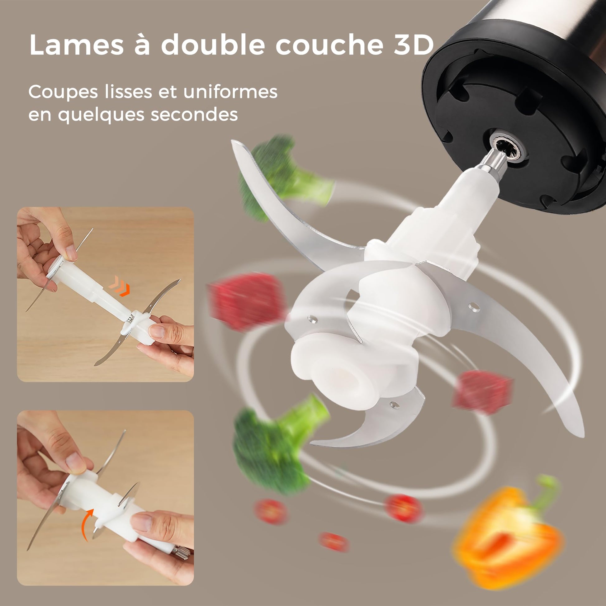 Hachoir électrique | Double Bol 500W - Duocuisine