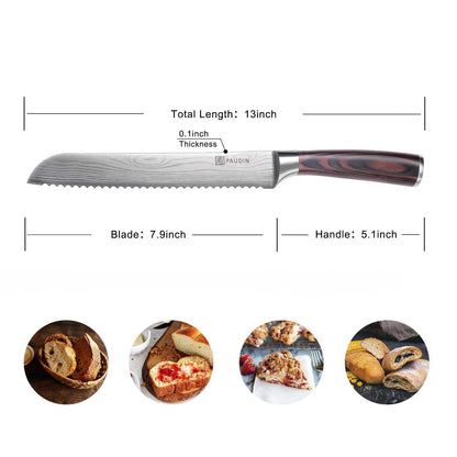 couteau de cuisine professionnel à pain Paudin