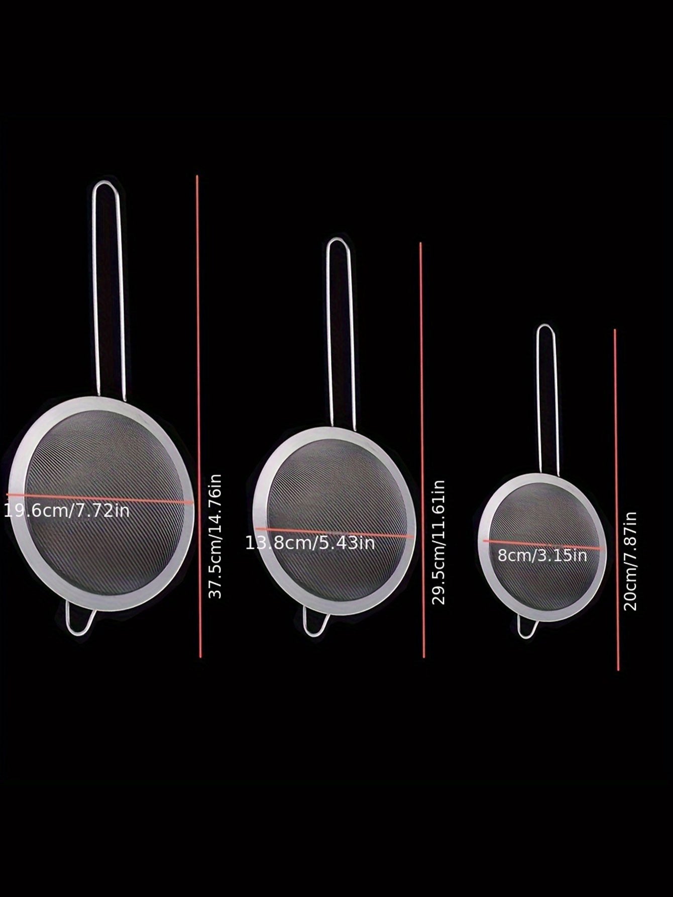 Lot de 3 Tamis en Acier Inoxydable - Duocuisine