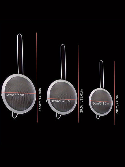 Lot de 3 Tamis en Acier Inoxydable - Duocuisine