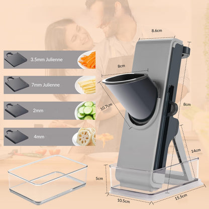 Mandoline Cuisine Multifonction | 4 Lames Interchangeables - Duocuisine