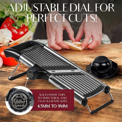 Mandoline Cuisine Trancheuse | Réglable Inox - Duocuisine