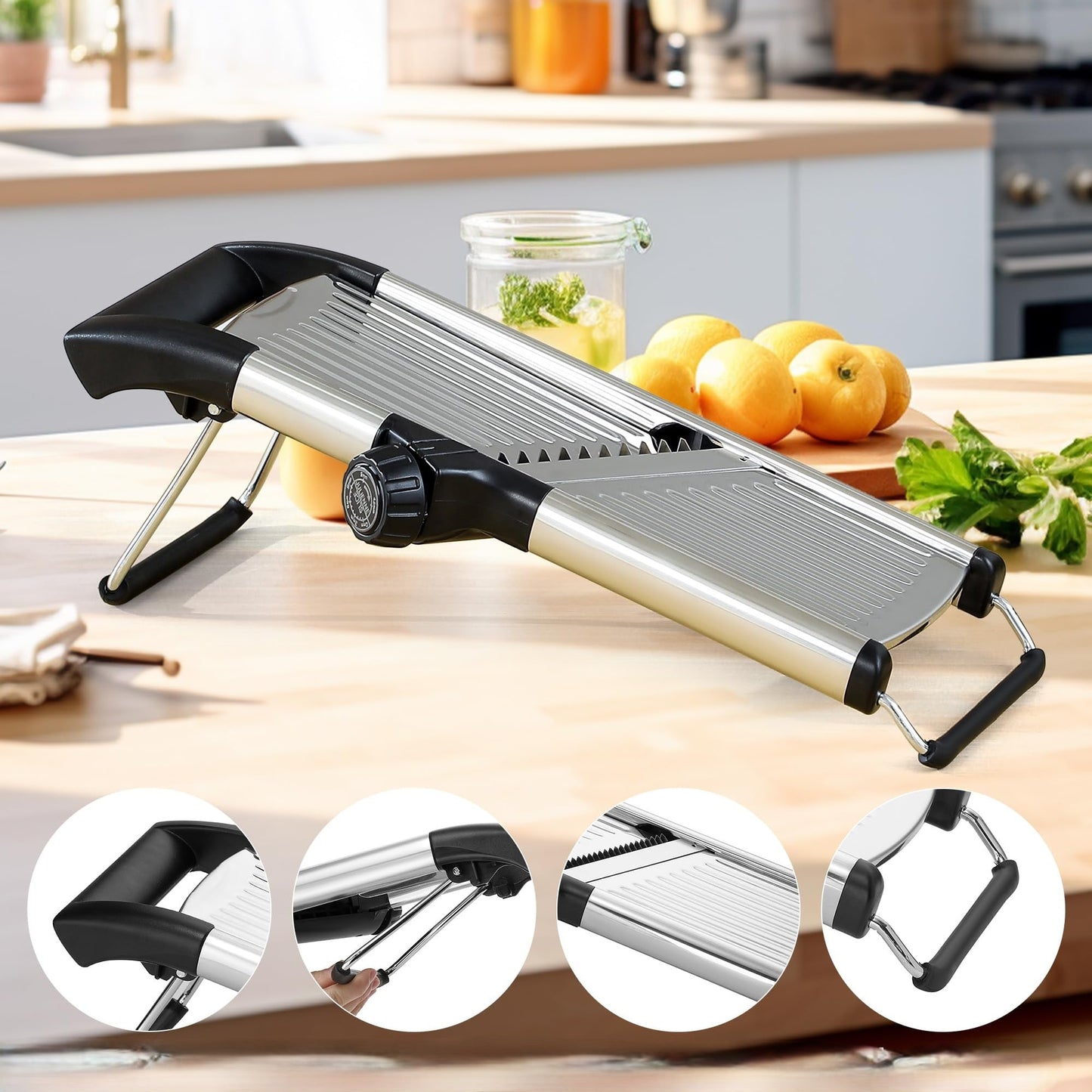 Mandoline Cuisine Trancheuse | Réglable Inox - Duocuisine