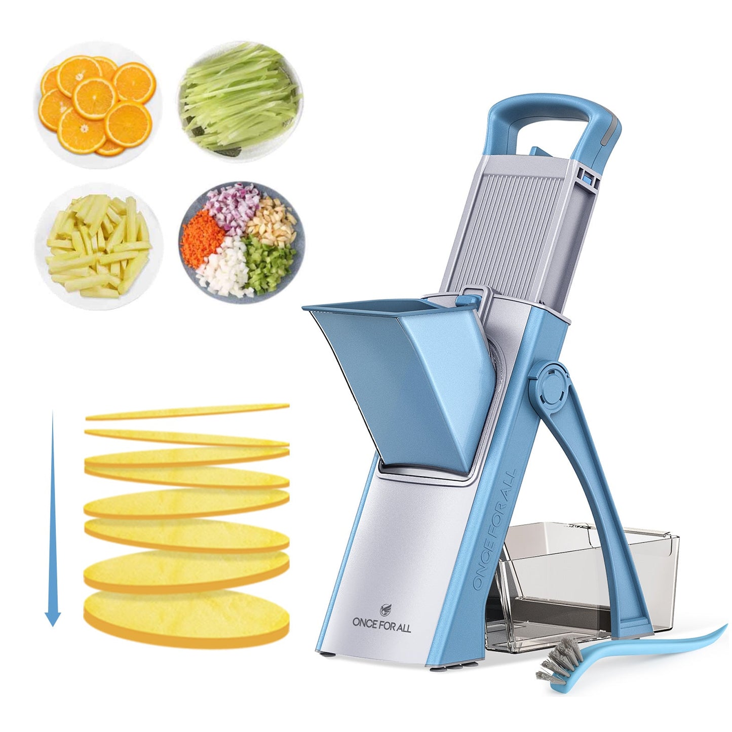 Mandoline de Cuisine Polyvalente – 5 Types de Découpes - Duocuisine