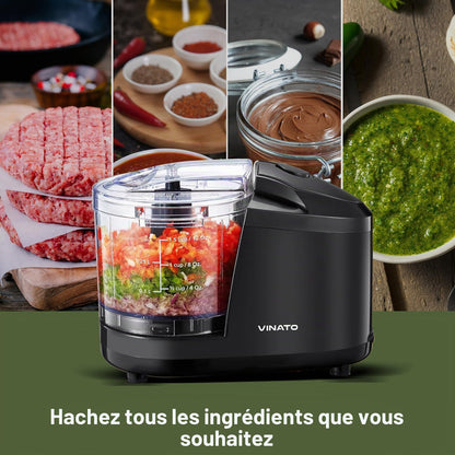 mini hachoir électrique 350 ml | Compact Puissant - Duocuisine