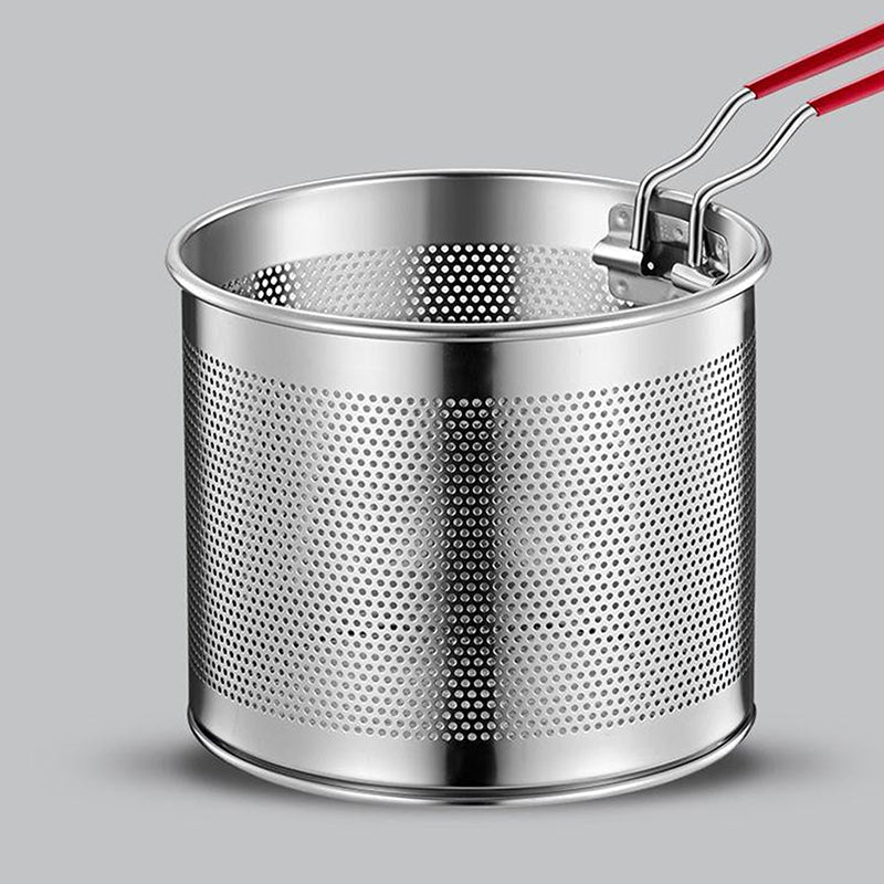 Panier friteuse inox ultra-pratique – comparatif 3 tailles 12cm 14cm 20cm fond blanc
