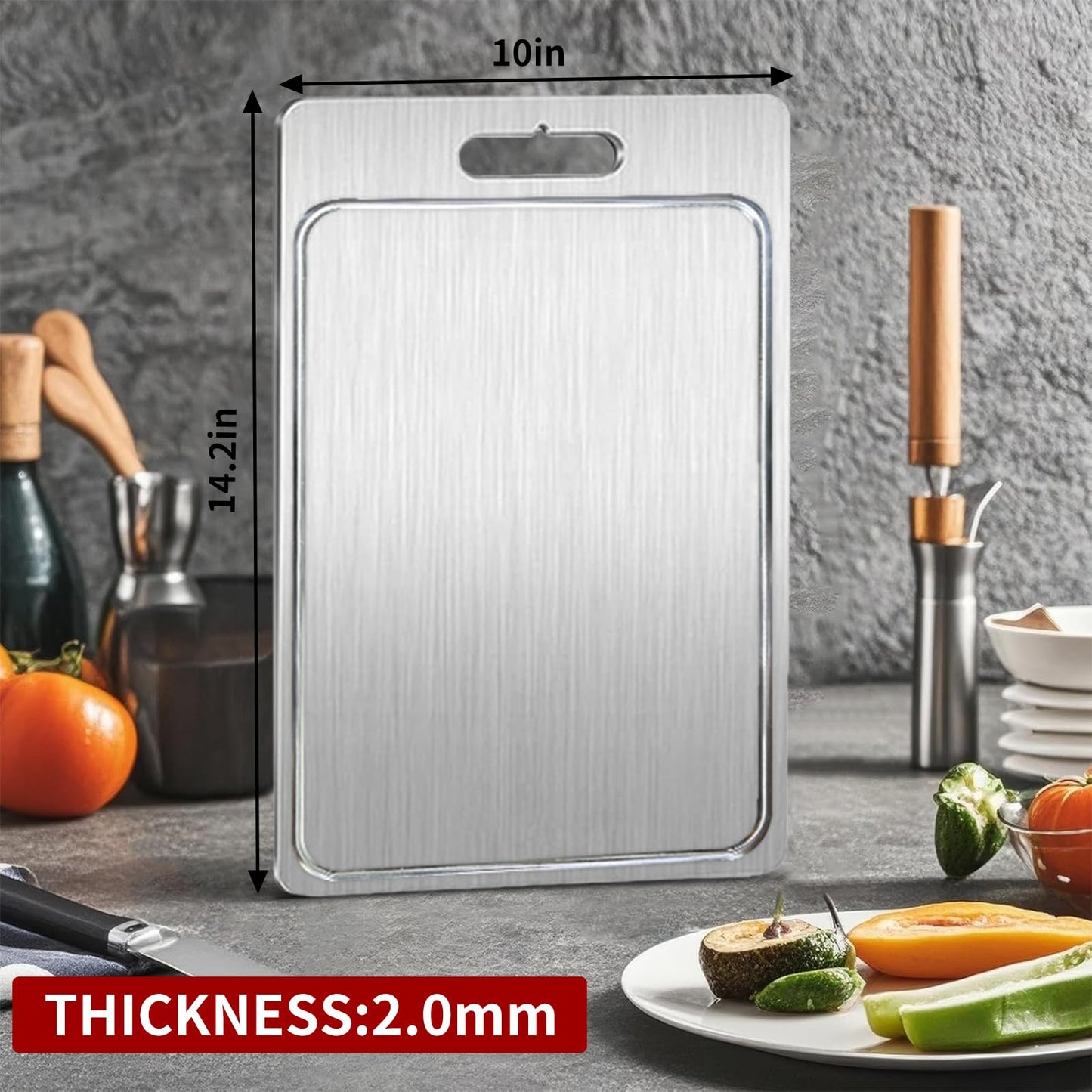 Planche à Découper Acier Inox Benustra - Duocuisine