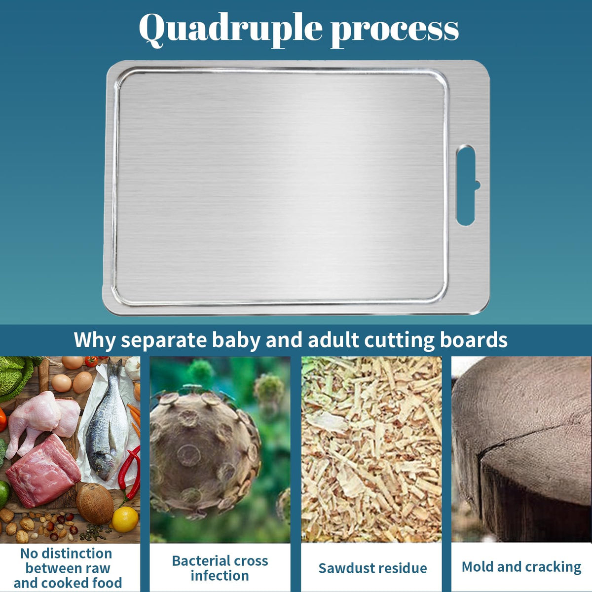 Planche à Découper Acier Inox Benustra - Duocuisine