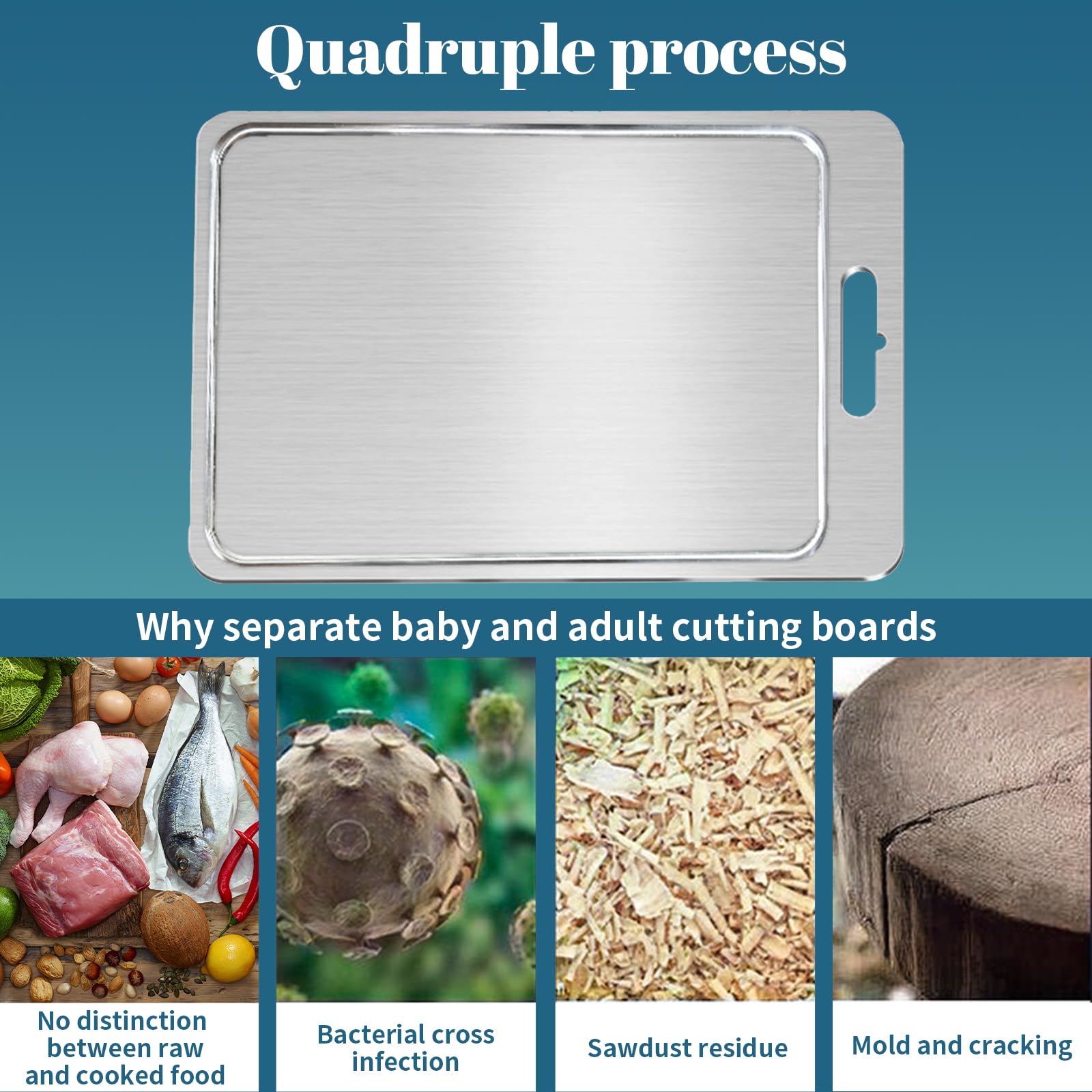 Planche à Découper Acier Inox Benustra - Duocuisine
