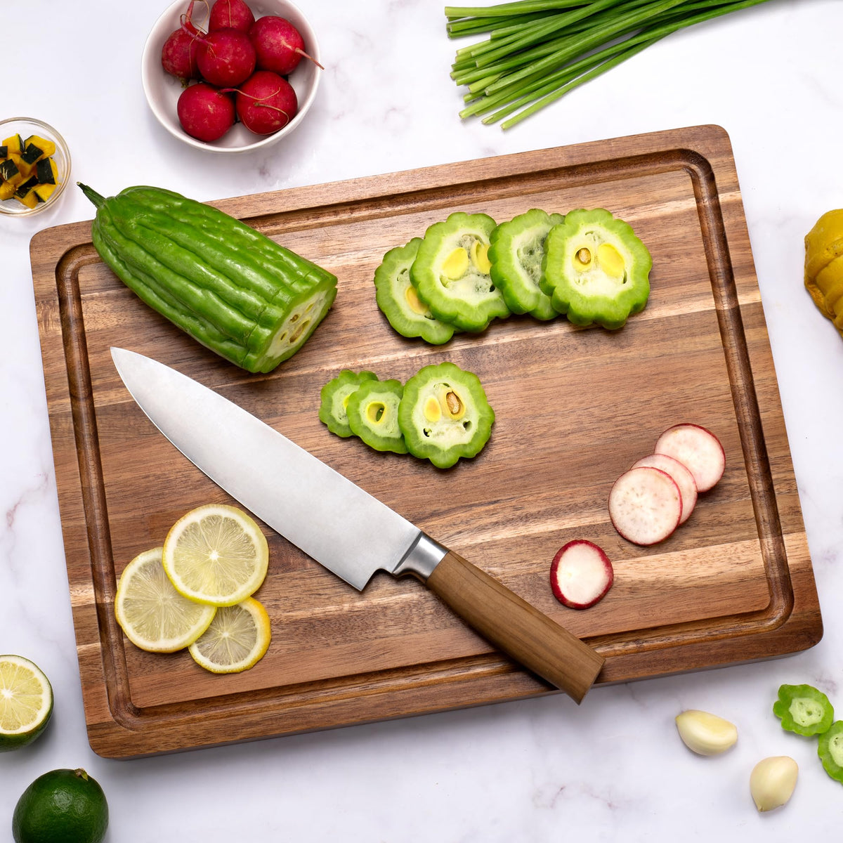 Planche à Découper Bois Acacia Willkommen - Duocuisine