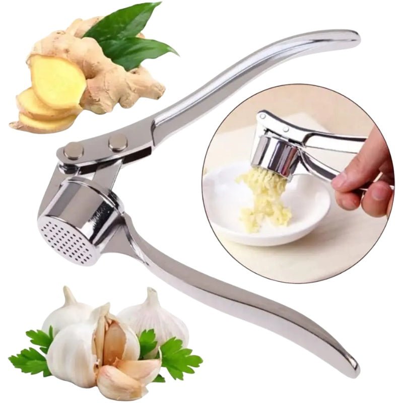 Presse-ail argent | Alliage de zinc ergonomique - Duocuisine