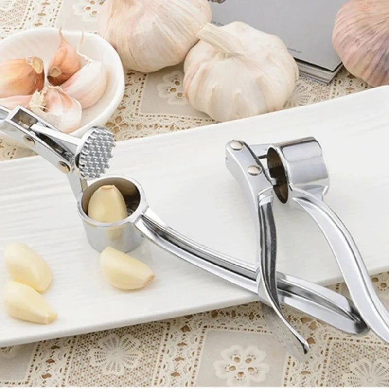 Presse-ail argent | Alliage de zinc ergonomique - Duocuisine
