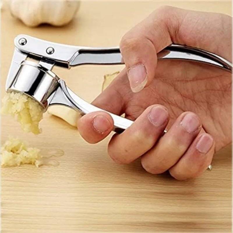 Presse-ail argent | Alliage de zinc ergonomique - Duocuisine