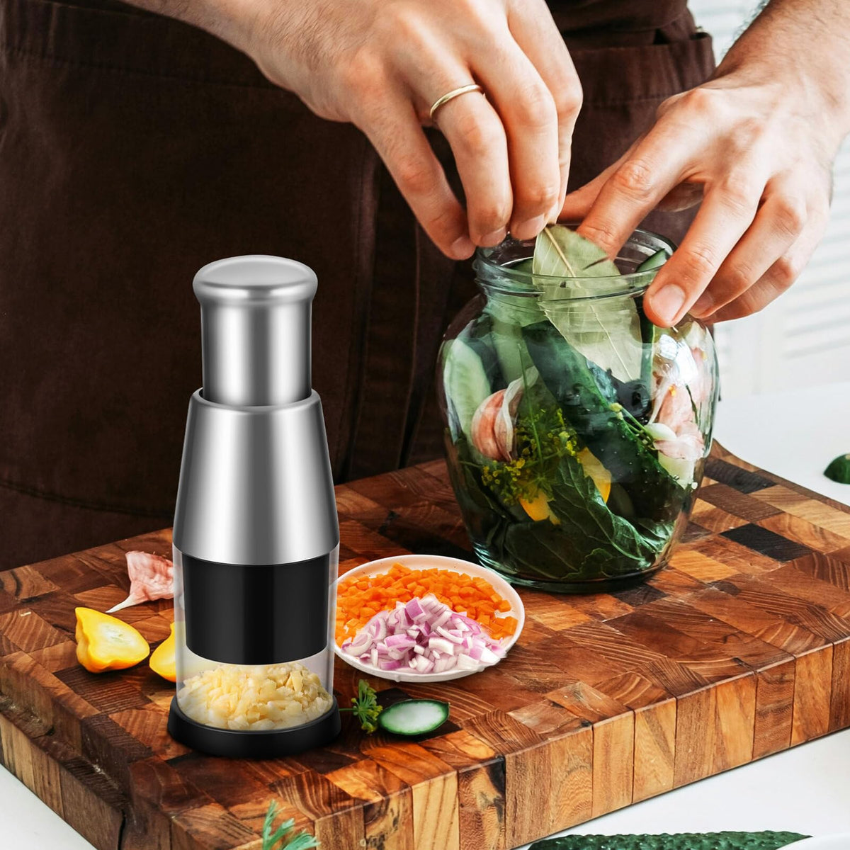 Presse-Ail Manuel | Multifonction Inox - Duocuisine