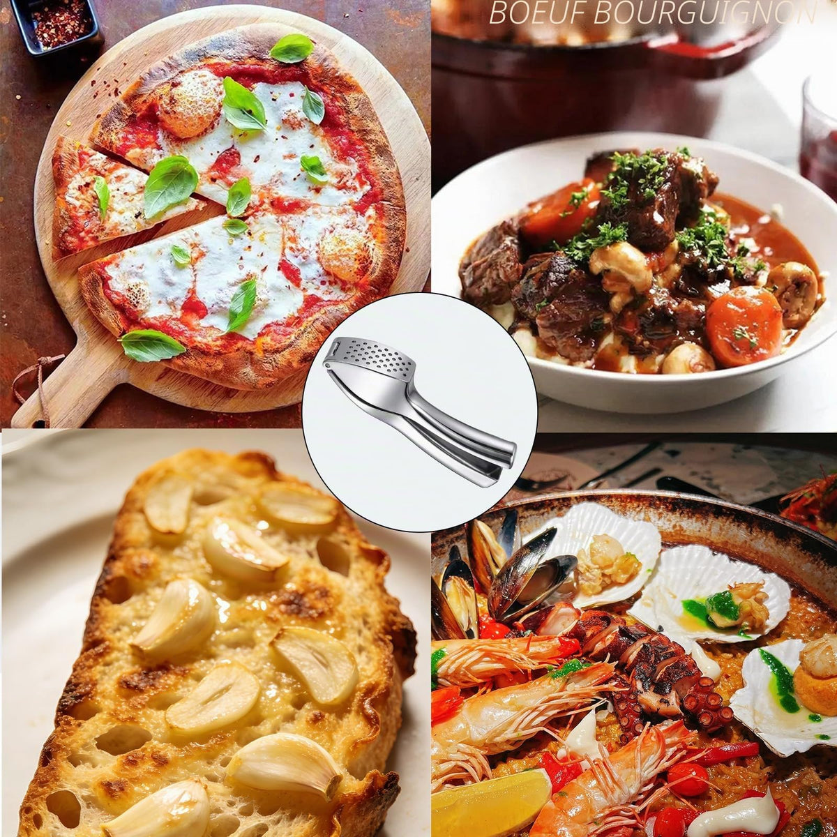 Presse-Ail Robuste | Alliage Zinc Antirouille - Duocuisine