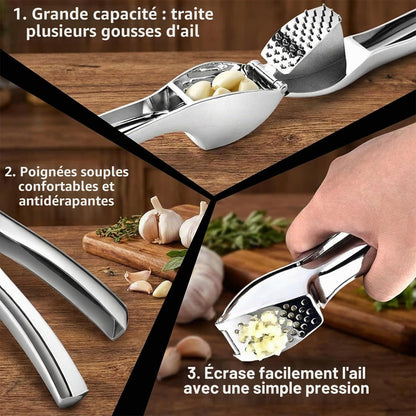 Presse-Ail Robuste | Alliage Zinc Antirouille - Duocuisine