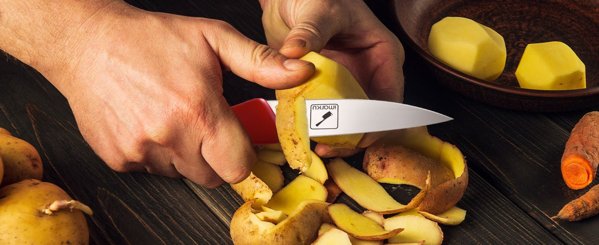 Couteau Imarku office epluche un fruit