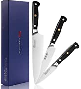 Set de couteaux de cuisine Keemake 3 pièces avec coffret cadeau bleu