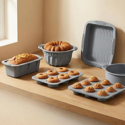 Set moules silicone | Gâteaux, muffins, desserts - Duocuisine
